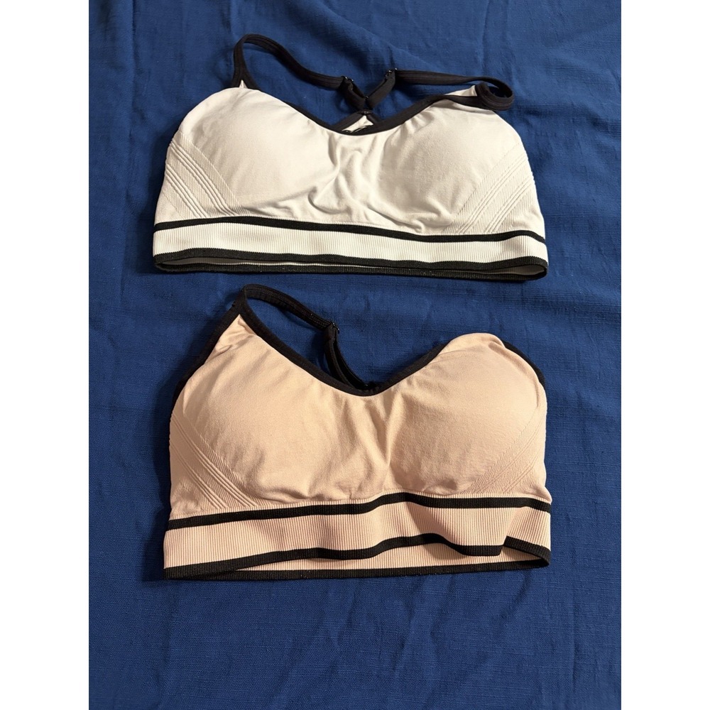 Avis Sports bras Size Small Two Sold As A Package Pink And White